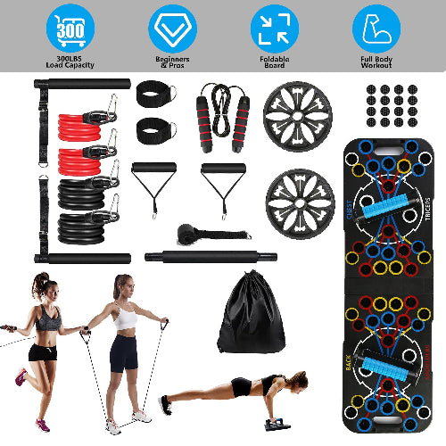 Full‑Body Workout Push‑Up Board with Accessories for Home Training