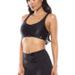 Royal Blue Lace Up Sports Bra