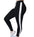 Women's Color-Block Fashion Sport Leggings in Black – Side Stripe Athletic Fit | GearrUp