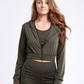 JupiterGear Athletic Zip-Up Crop Hoodie Jacket
