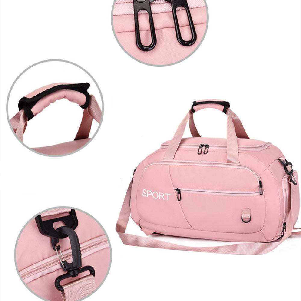 Oxford Gym Shoulder Bag with Shoes Compartment