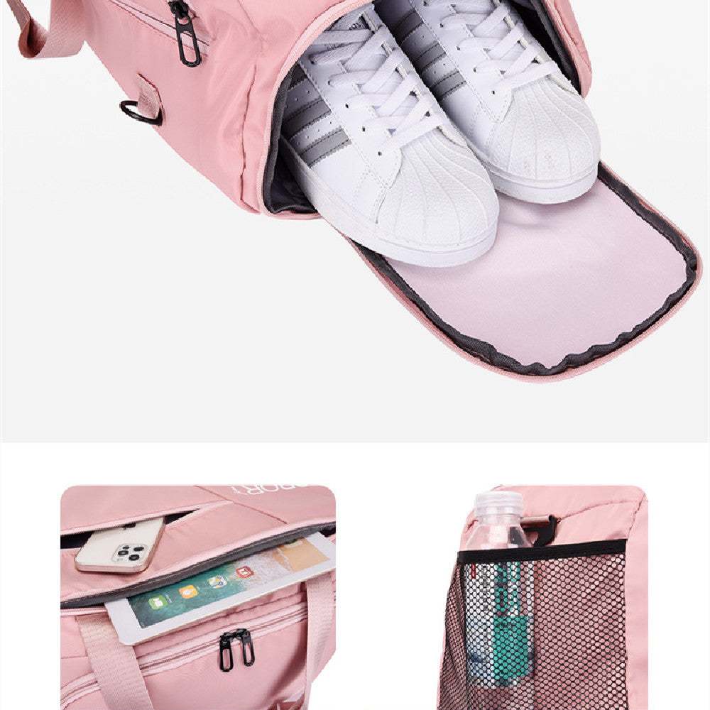 Oxford Gym Shoulder Bag with Shoes Compartment