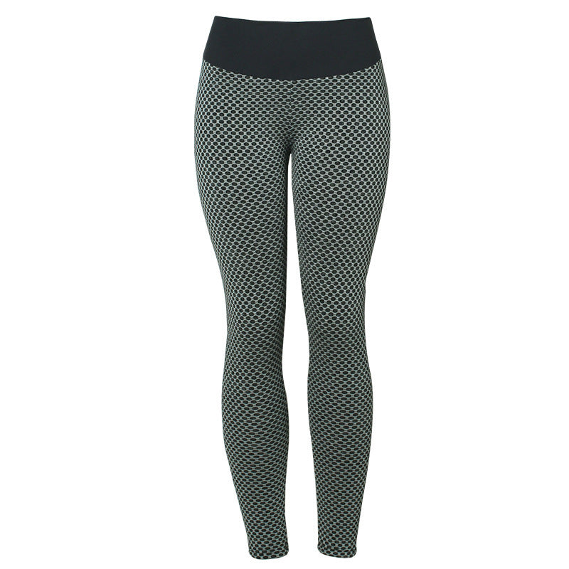 Urban Check Seamless Yoga Leggings – High-Waist Plaid Performance