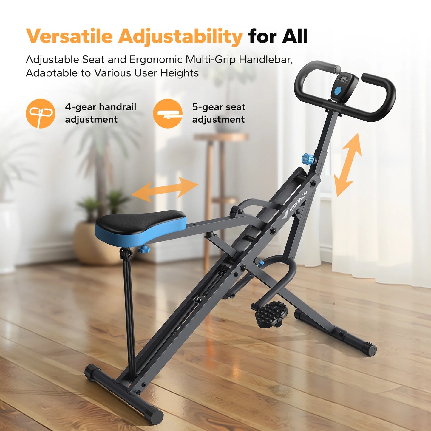 Deep Squat Machine, Adjustble Glutes Workout Equipment for Home Gym, 350 Lbs Capacity