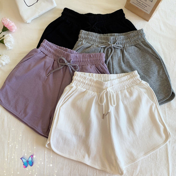 Women's high-waist wide-leg cotton shorts, photo 1