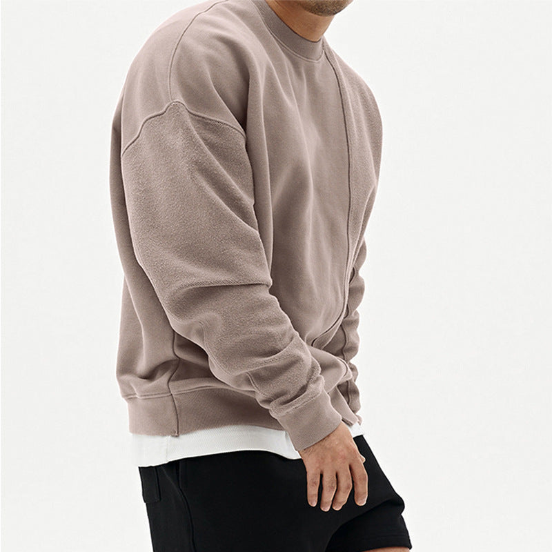 Men's Premium Workout Fit Pullover in Black & Beige Colors