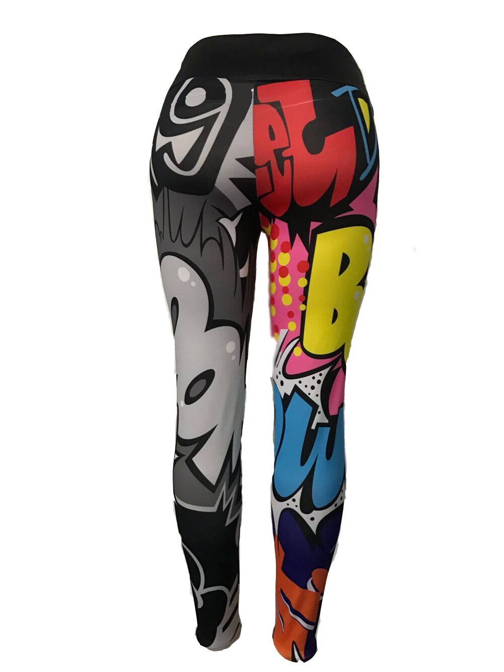 Pop-Art Sculpt Women's 3D Printed Leggings – Vibrant Fit