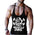 Sleeveless Polo Neck Top - Cartoon Dog Muscle Workout Tank
