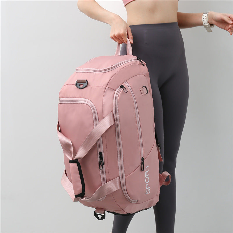 Large waterproof Oxford fitness gym shoulder bag with shoe compartment for women luggage bags for women travel and sports use