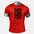 Men's workout short sleeve cotton T-shirt with round neck and letter pattern in multiple colors