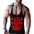 Sleeveless Polo Neck Top - Cartoon Dog Muscle Workout Tank