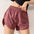 Female athletic quick dry workout shorts for summer in cotton blend fabric