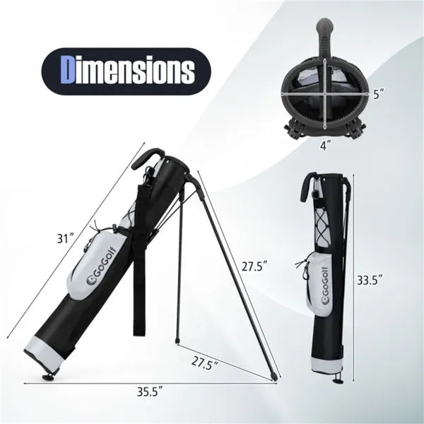 Urban-Lite Portable Golf Carry Bag – Stealth Grey & Black Edition