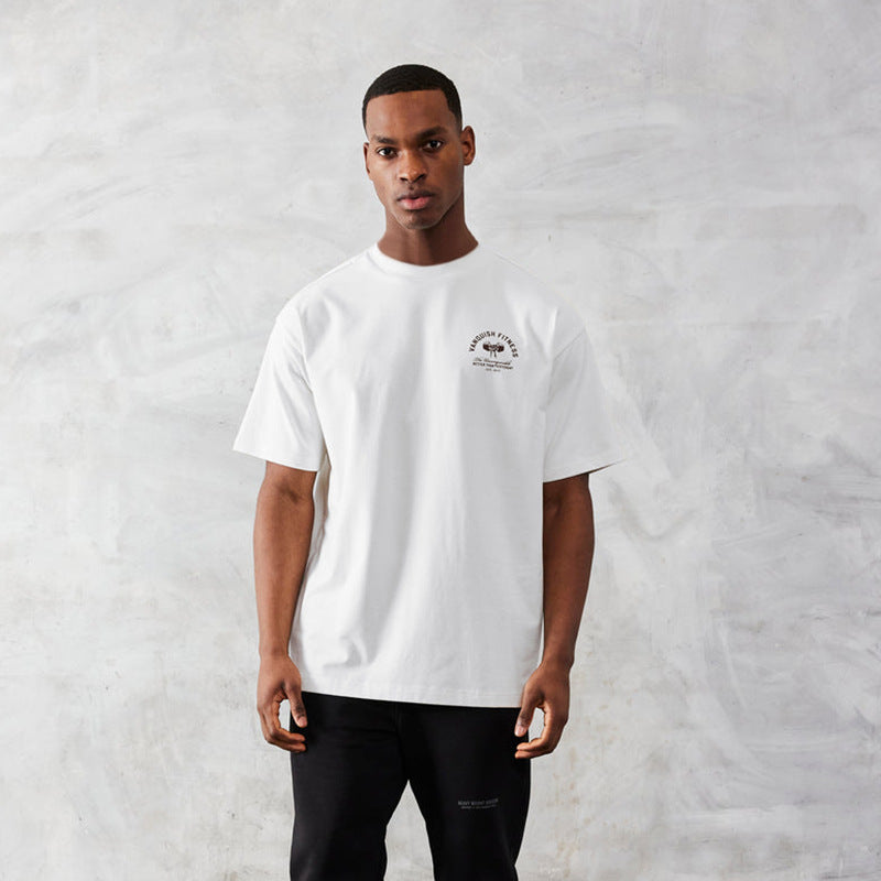 Three Muscle Workout Brothers sports T-shirts in white, black, and red short sleeve cotton pullover designs for youth and adults