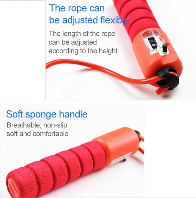 Skipping Rope With Counter Adjustable Length Counter Wear-resistant