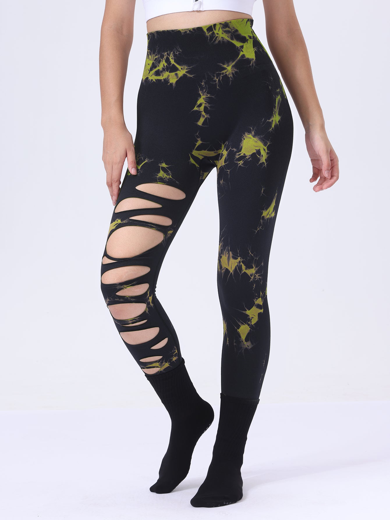 3‑Pack Butt‑Lifting Yoga Leggings – Hollow‑Out Tummy Control Athletic Pants