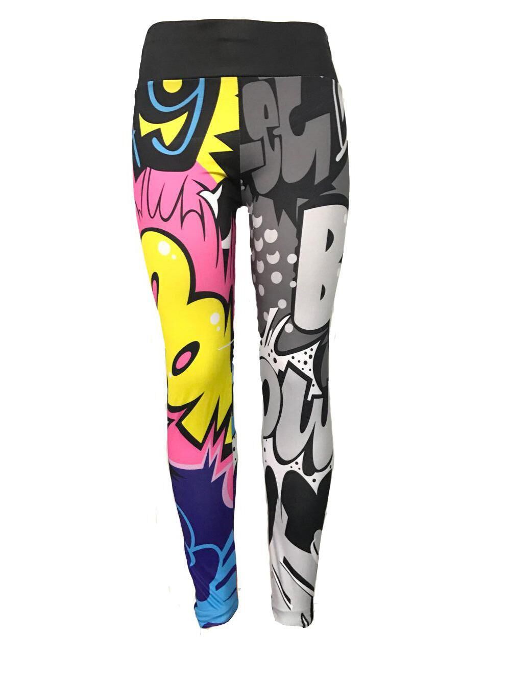 Pop-Art Sculpt Women's 3D Printed Leggings – Vibrant Fit