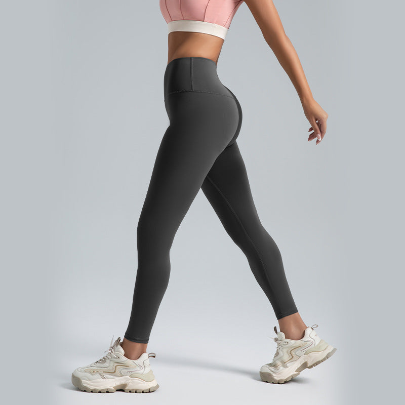 High‑Waist Peach Lift Leggings – Tummy Control Yoga Pants