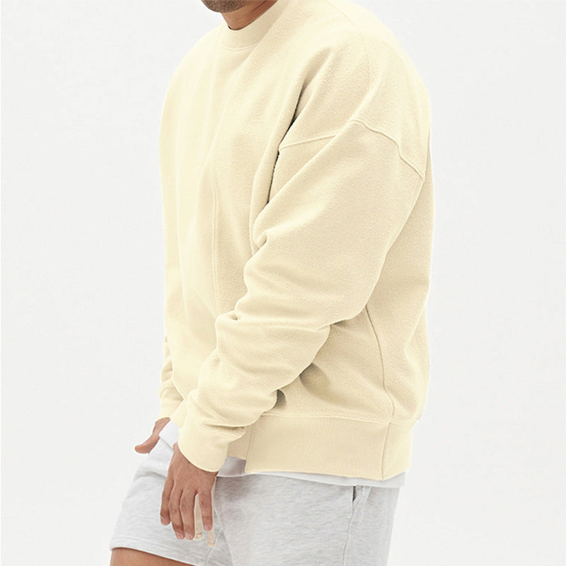 Men's Premium Workout Fit Pullover in Black & Beige Colors