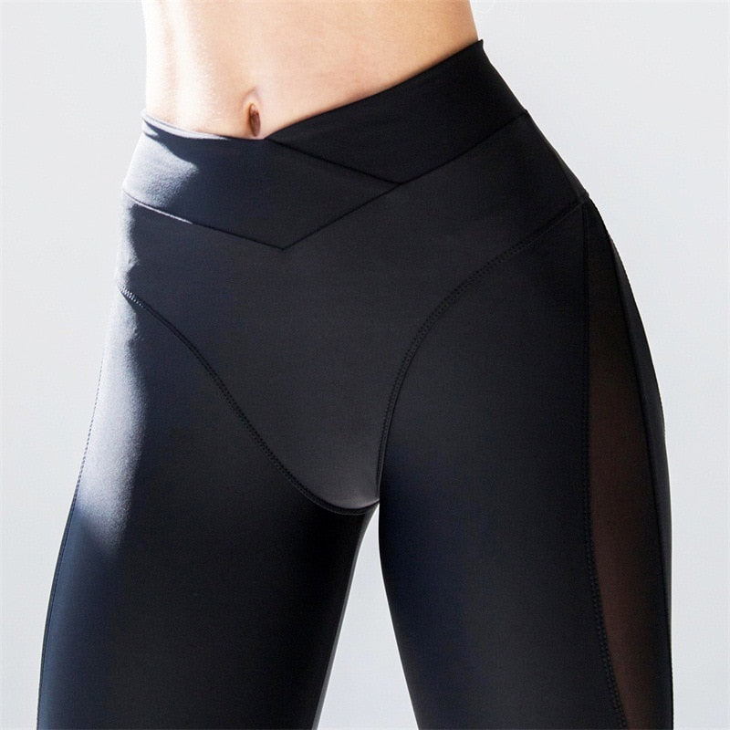 High-Waist Tummy Control Elastic Yoga Leggings