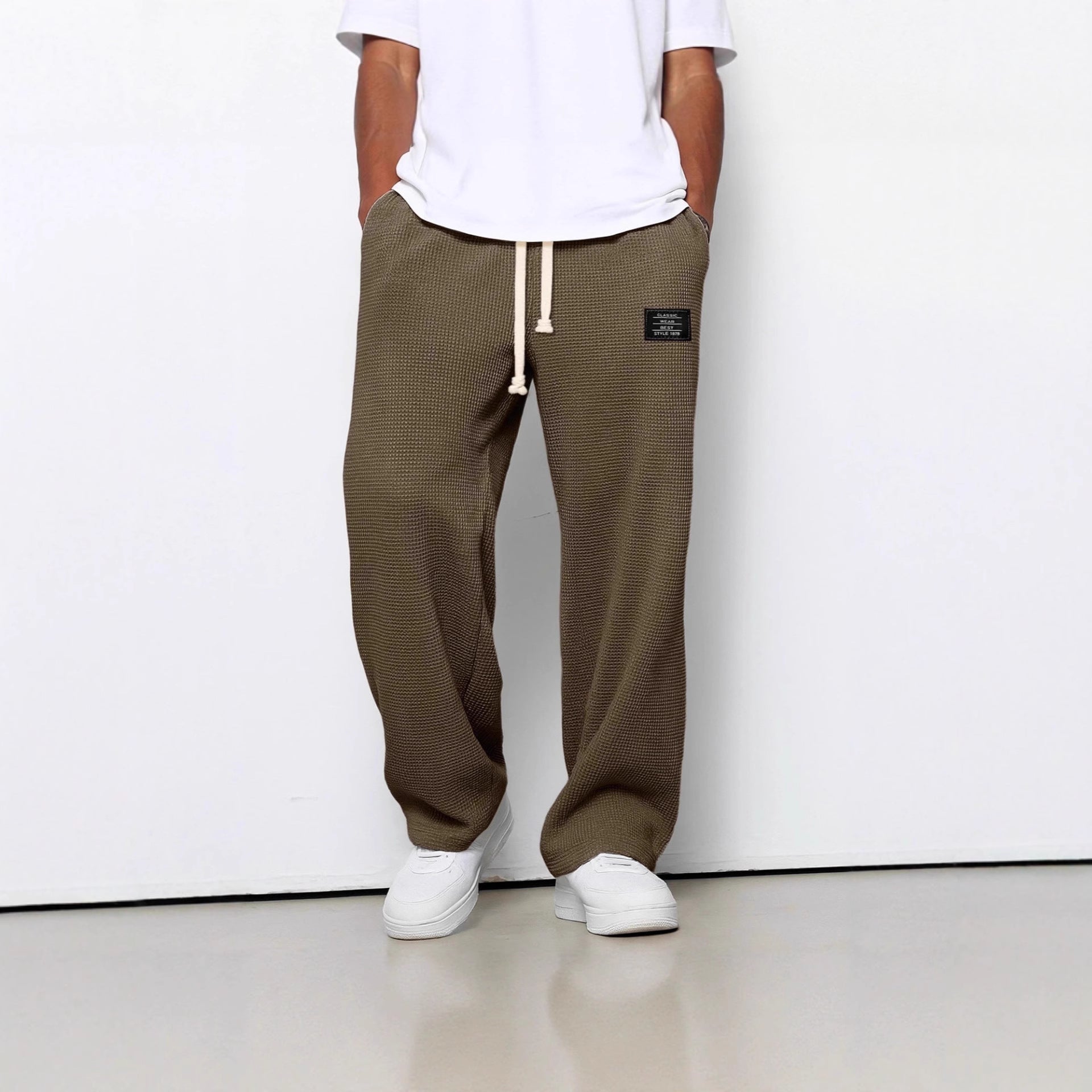 Men's waffle-knit straight-leg sweatpants, photo 14