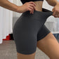 Solid-color High-waisted Three-inch Shorts Athletic Shorts