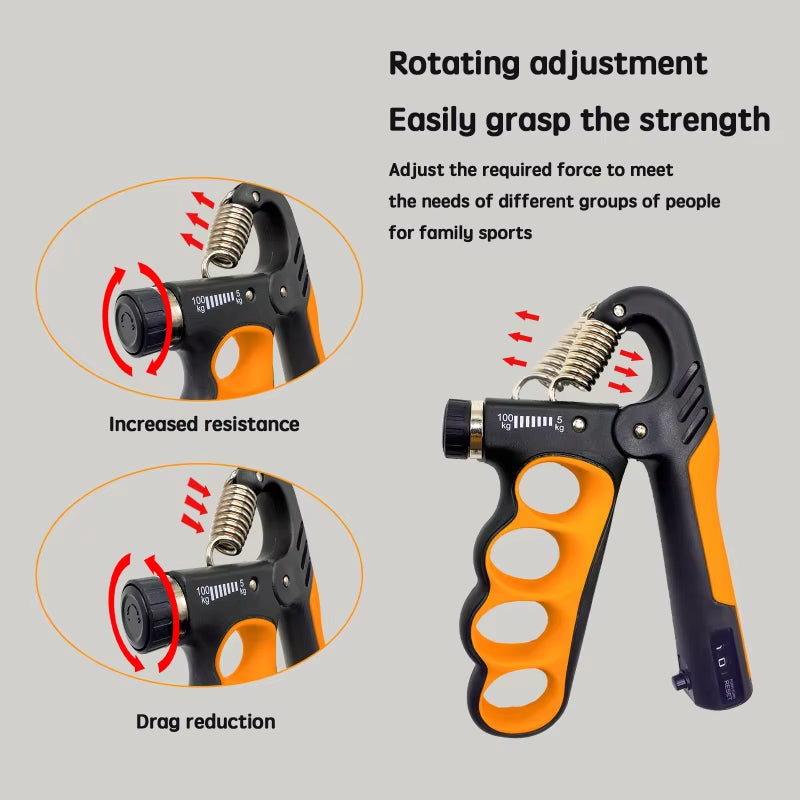 Professional Hand Gripper - 5-100kg Adjustable Strength