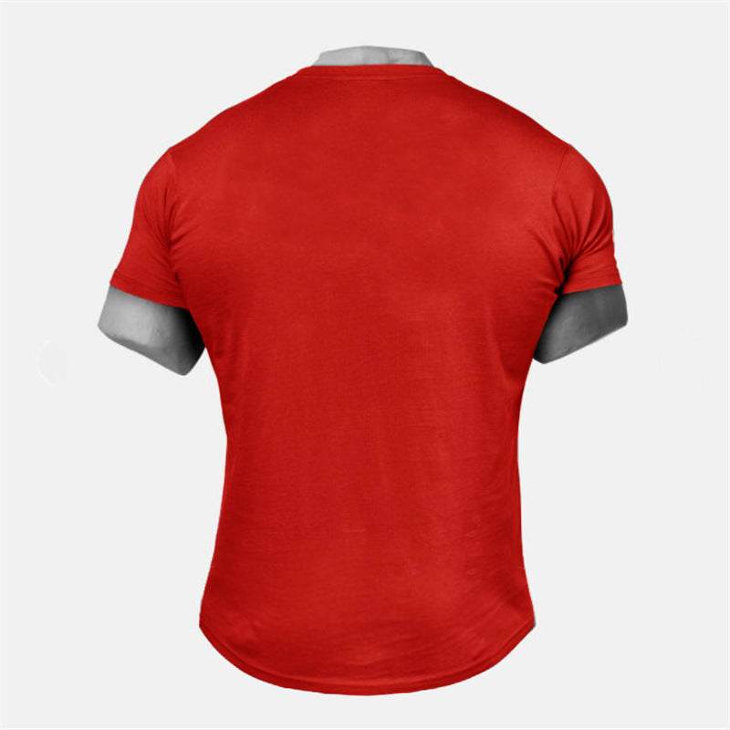 Men's Workout Short Sleeve T-shirt with round neck and slim fit in multiple colors for training