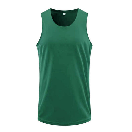 Black sleeveless breathable ice silk sports vest for men and women workout
