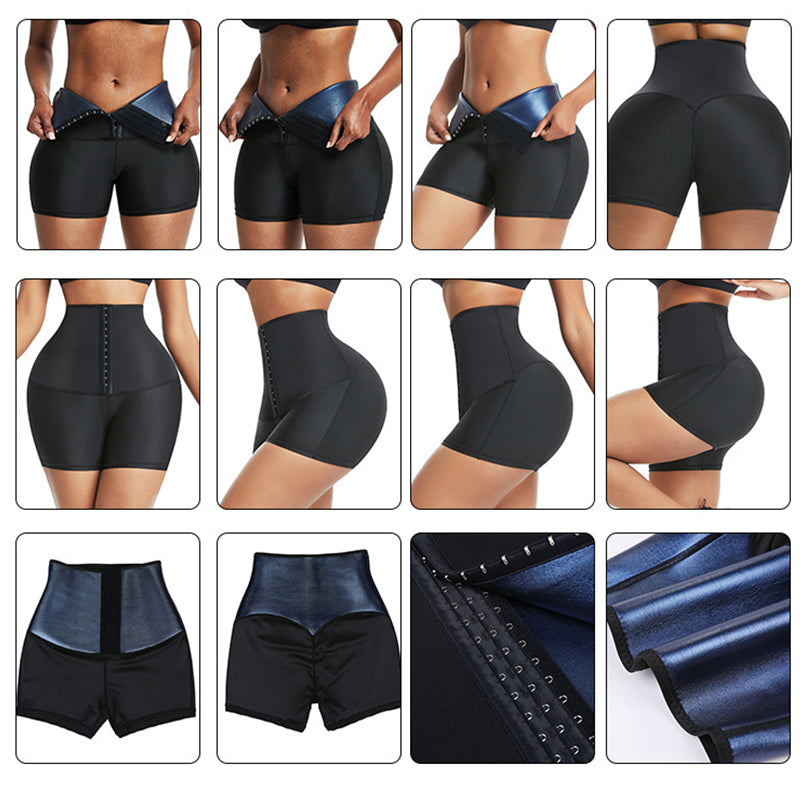 Elite Fitness Sauna Leggings – High-Waist Thermo Slimming Shorts