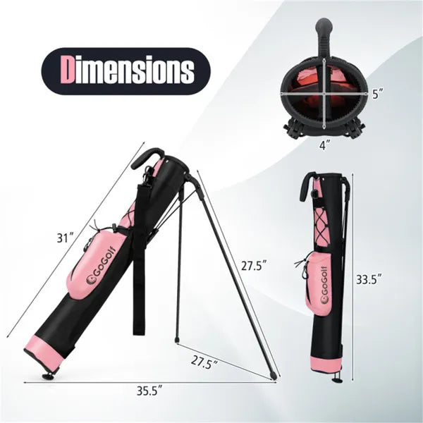 Urban-Lite Portable Golf Carry Bag – Vibrant Pink & Black Edition