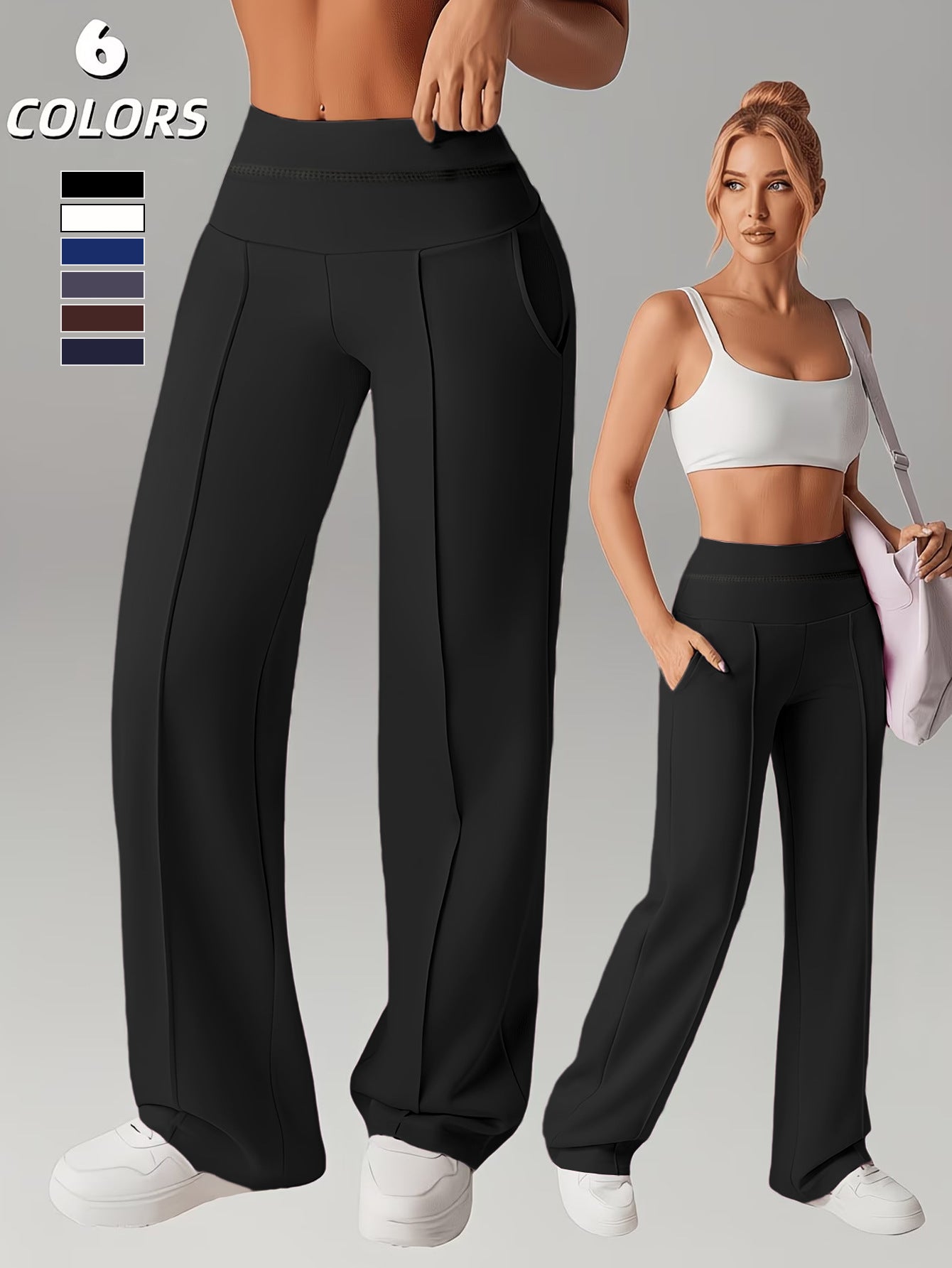 Women's loose straight-leg yoga pants, photo 1