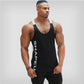 Fitness Spring And Summer New Men's U-collar Contrast Color Sports Vest Men's Breathable Running Training Wear Top
