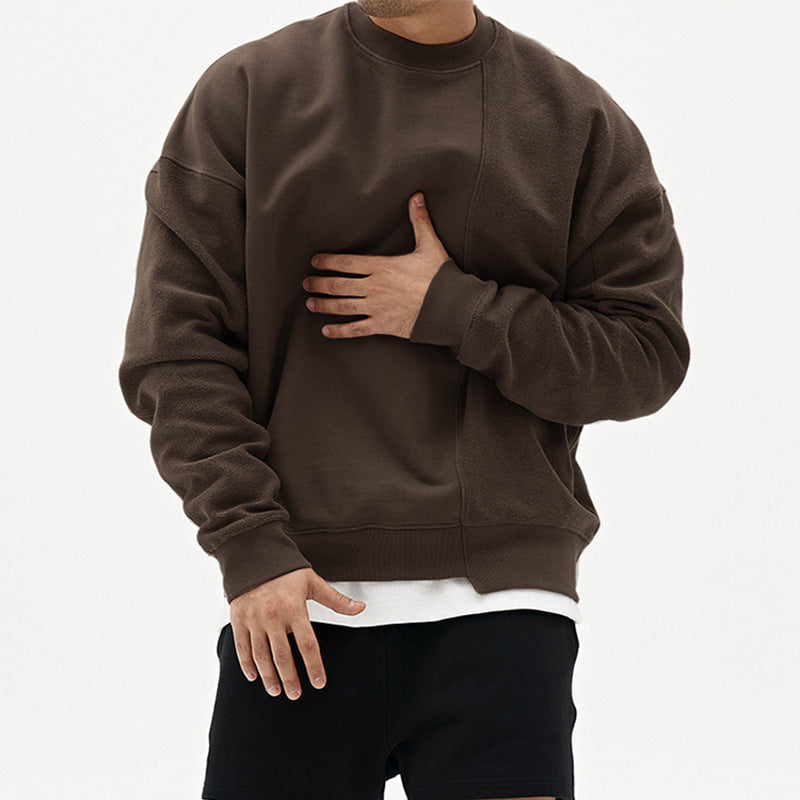 Men's Premium Workout Fit Pullover in Black & Beige Colors