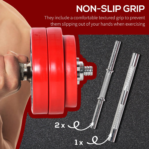 Pro-Iron 66lb Adjustable 2-in-1 Dumbbell & Barbell Set
