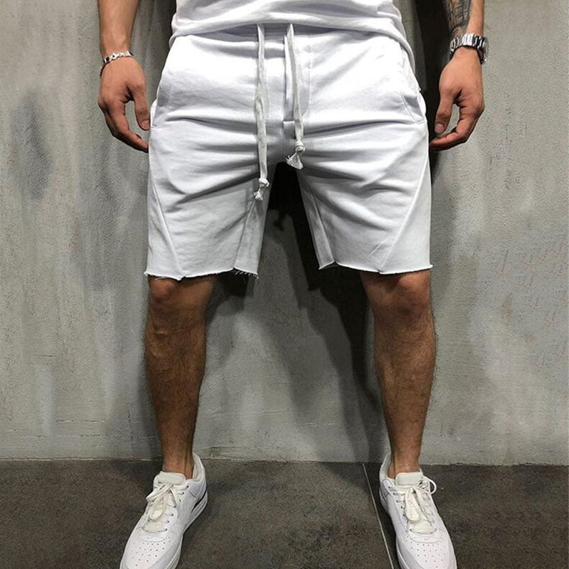 Men's Gym Sports Shorts in White - Lightweight Comfortable Training Fit | GearrUp