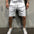 Men's Gym Sports Shorts in White - Lightweight Comfortable Training Fit | GearrUp