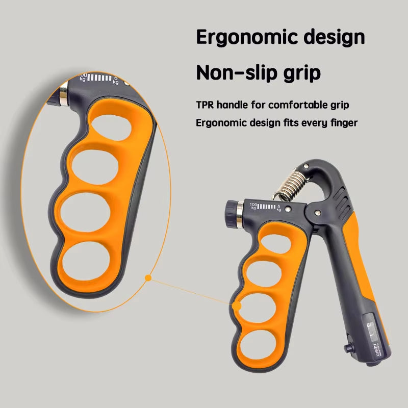 Professional Hand Gripper - 5-100kg Adjustable Strength