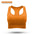 Close-up of sunset yellow sports yoga workout bra design