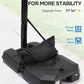 Portable Basketball Hoop Goal Basketball Hoop System Height Adjustable 7 Ft. 6 In..10 Ft. with 44 Inch Indoor Outdoor PVC Backboard Material