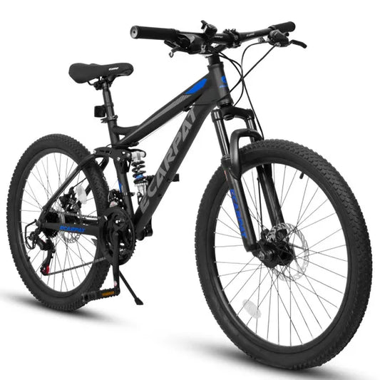 27.5" Adult Mountain Bike: Full Suspension & 21 Speeds