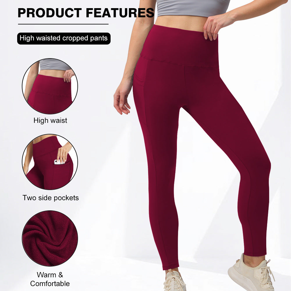 Women's Fleece Lined Yoga Pants-Warm, Soft & Pocket-Ready