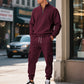 Fleece-lined Thermal Zip-up Men's Athletic Pants Set