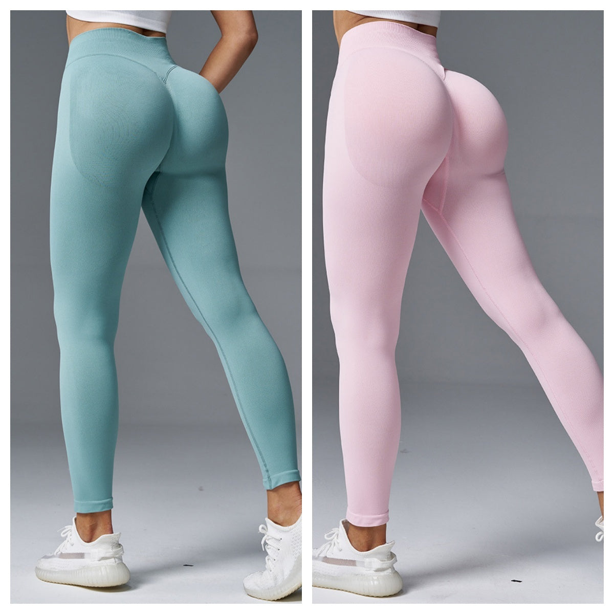 Sculpt & Lift Mid-Waist Yoga Pants – The "Peach Hip" Essential