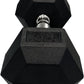 Set of Rubber Hex Dumbbell Workout Weights with Metal Handles, Pair of 2 Heavy Dumbbells Weight (35-LB Pair), Black