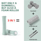 3-In-1 Dumbbell Sets for Women, Body Massage Foam Muscle Roller Stick, Flexible Twist Bar, Multi-Functional Home Gym Fitness Equipment, Prevent Cramps and Release Tension, 4.4LB, Pair