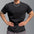 Men's sports loose cotton workout short sleeve T-shirt in solid colors with raglan sleeves for youth males