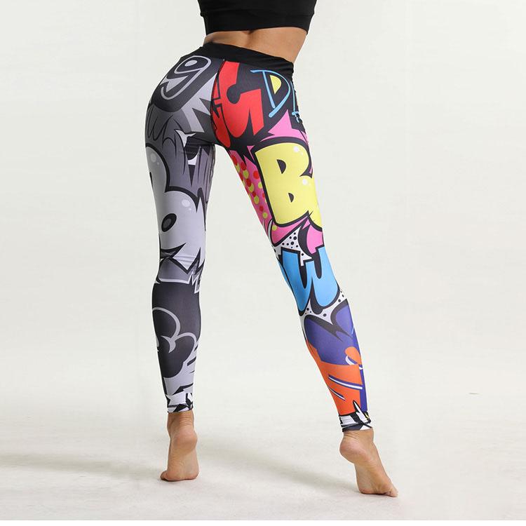 Pop-Art Sculpt Women's 3D Printed Leggings – Vibrant Fit