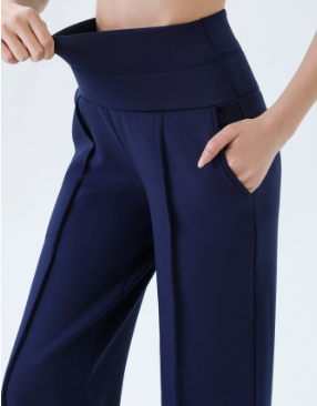 Women's high-waist wide-leg sweatpants, 3-pack option 2