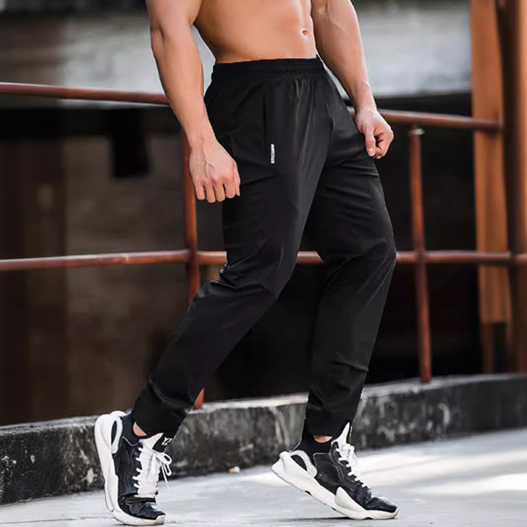 Men’s Outdoor Ice Silk Pants – Thin Quick‑Dry Exercise Wear